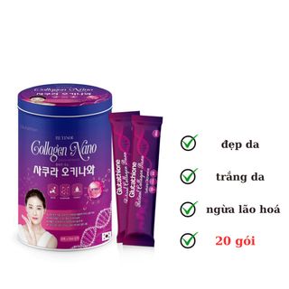 Nước uống glutathion retinol Collagen Nano giúp đẹp da, trắng da, chống lão hoá hộp 20 gói giá sỉ