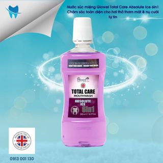 Nước súc miệng hàng ngày Glowel Total Care Absolute Ice 6in1 500ml Xuất xứ Anh quốc