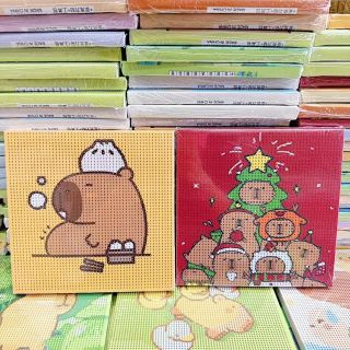 Tranh đính đá 20x20cm mẫu capybara giá sỉ