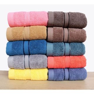 Sét 5 Khăn Mặt Cotton HANOITEX 100% Cotton Mềm Mại, Thấm Hút Tốt, Kháng Khuẩn giá sỉ