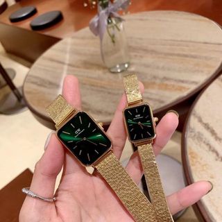 SALE ĐỒNG HỒ NAM THỜI TRANG D.W DÂY LƯỚI MẶT CHỮ NHẬT 2