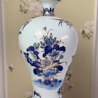 Mai Bình Men Lam & Men Lam Vẽ Vàng Gốm Sứ Bát Tràng - Phúc Lộc Viên Minh