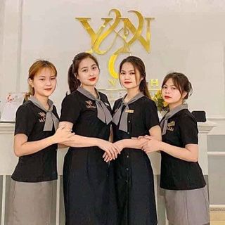 Bộ Đồng Phục Spa, Thẩm Mỹ Viện Hanoitex Thêu Logo Theo Yêu Cầu