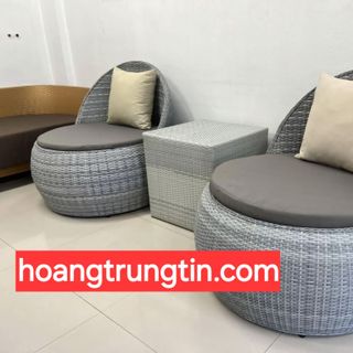 Bàn ghế thư giãn bàn ghế nhựa giả mây ghế trứng tròn giá sỉ