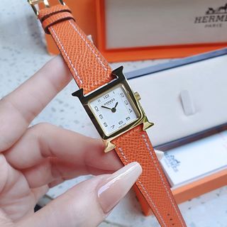 ĐỒNG HỒ NỮ CAO CẤP HEMES DÂY DA MẶT SỐ NIỀNG TRƠN VÀNG 4