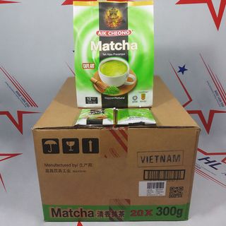 Thùng Trà Sữa Matcha Aik Cheong 20 bịch 300g (12 gói x 25g) giá sỉ