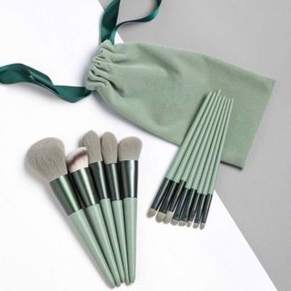 🍒 Bộ Cọ Trang Điểm 12 Cây Fix Siêu Mềm Kèm Túi Nhung