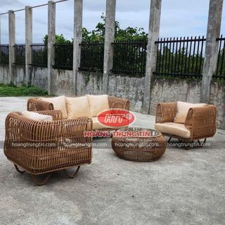 Sofa nhựa giả mây ngoài trời sofa mây nhựa thư giãn sofa nhựa giả mây Hoàng Trung Tín giá sỉ