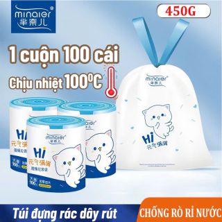 TÚI ĐỰNG RÁC DÂY RÚT MINAIER (CUỘN 100 TÚI) giá sỉ