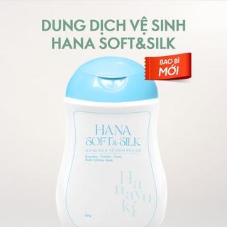 Dung dịch vệ sinh màu xanh  Hana Soft & Silk 150g-Hàng chính hãng