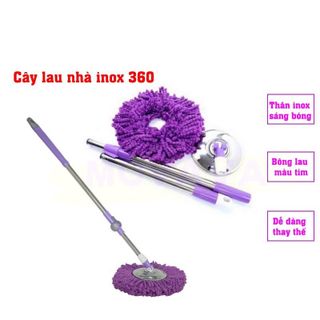 CÂY LAU NHÀ XOAY 360 ĐỘ MÂM INOX CAO CẤP giá sỉ