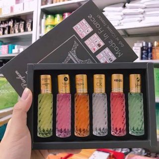 Set 6 chai nước hoa đóng hộp trượt nắp cực đẳng cấp