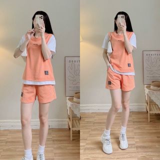 Đồ bộ in NO 9 chất thun conton, logo in, tay lỡ quần đùi, form dưới 50-70kg