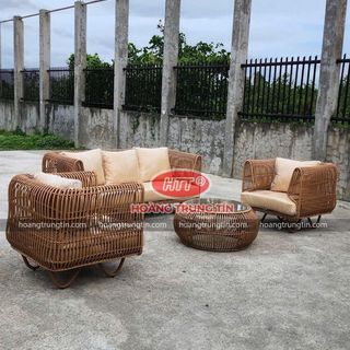 Sofa nhựa giả mây ngoài trời sofa thư giãn sofa biệt thự giá sỉ