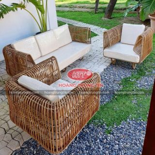 Sofa nhựa giả mây ngoài trời sofa thư giãn sofa biệt thự