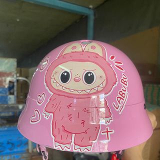 Nón bảo hiểm labubu cho bé, Mũ bảo hiểm labubu cho bé siêu hot ( 2-9 tuổi )