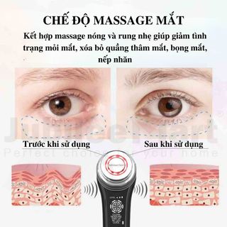 Máy Massage Mặt Nóng lạnh Jubilee Mart 5 In 1, Máy Đẩy Tinh Chất Điện Di Ion Nâng Cơ Trẻ Hóa Da
