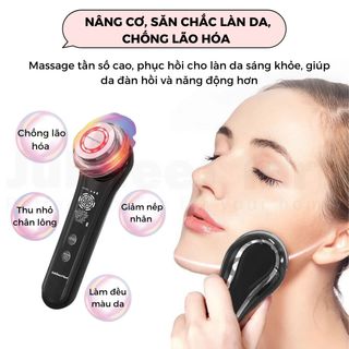 Máy Massage Mặt Nóng lạnh Jubilee Mart 5 In 1, Máy Đẩy Tinh Chất Điện Di Ion Nâng Cơ Trẻ Hóa Da