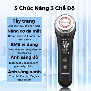Máy Massage Mặt Nóng lạnh Jubilee Mart 5 In 1, Máy Đẩy Tinh Chất Điện Di Ion Nâng Cơ Trẻ Hóa Da