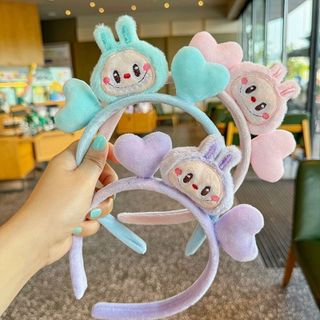 Cài tóc thỏ labubu 2 tim