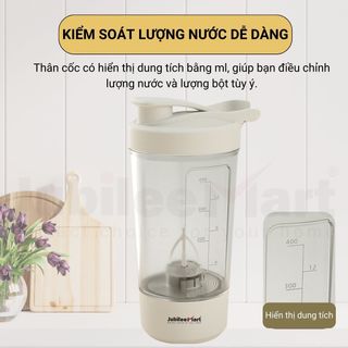 Ly Tự Khuấy Sữa Cà Phê Cầm Tay Mini Jubilee Mart, Ly Khuấy Thông Minh 400ML giá sỉ