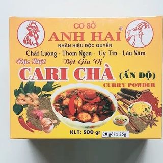 Bột Gia vị Nấu Cà Ri Chà Ấn Độ Anh Hai gói 25g Hộp 20 gói giá sỉ