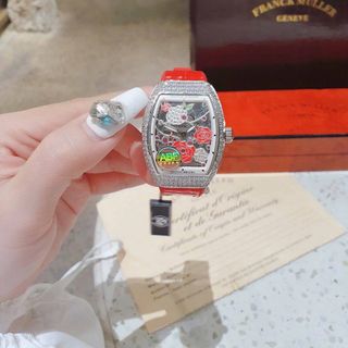 ĐỒNG HỒ NỮ SIÊU CẤP FRANK MẶT HOA ĐÍNH XOÀN GIÁ MỚI 4