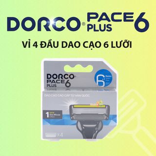 Vỉ 04 Đầu Cạo 6 Lưỡi DORCO PACE 6 Plus giá sỉ