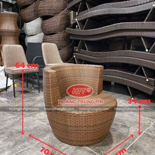 bộ bàn ghế cafe hình chai ghế nhựa giả mây cafe ngoài trời bộ ghế cafe hình chai