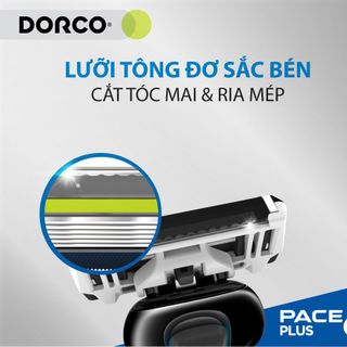 Vỉ 04 Đầu Cạo 6 Lưỡi DORCO PACE 6 Plus