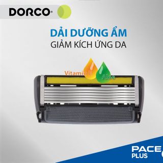 Vỉ 04 Đầu Cạo 6 Lưỡi DORCO PACE 6 Plus