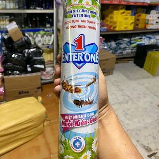 Xịt côn trùng Enter One 600ml ,xịt được trong nhà và ngoài trời ,xịt kiến ,muỗi ,dán ,ruồi