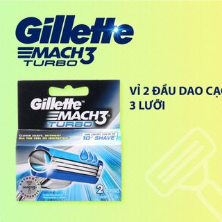 Vỉ 2 đầu dao Cạo Râu Gillette Mach 3 Turbo giá sỉ