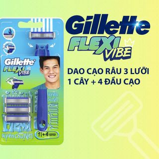 Dao Cạo Râu GILLETTE Flexi Vibe Hộp 1 Cán Dao Và 4 Lưỡi giá sỉ