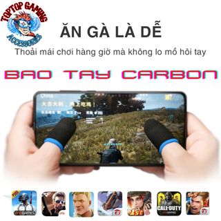 Bao tay sợi Carbon chống mồ hôi tay giá siêu rẻ chơi game Liên quân, Pubg, Free Fire cực thích