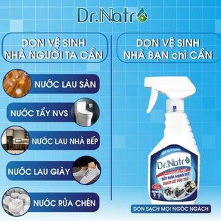 ￼Xịt Tẩy Rửa Đa Năng Dr Natro Công Nghệ ION Từ Trường 500ml Tẩy Cặn CANXI, Vệ Sinh Sàn Nhà, Làm Sạch Bề Mặt Kính, Nhà Bếp giá sỉ