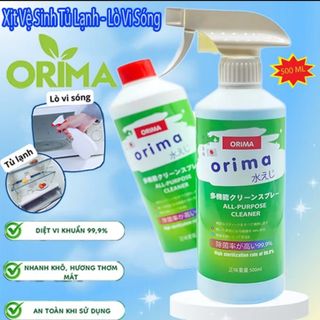 ￼Chai Xịt Vệ Sinh Tủ Lạnh ORIMA 500ml - Công Nghệ Nhật Bản Khử Mùi, Làm Sạch Tủ Lạnh, Lò Vi Sóng giá sỉ