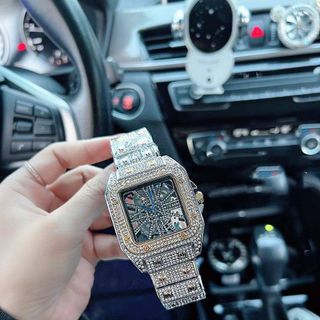 ĐỒNG HỒ NAM TRUNG CẤP CATI FULL ĐÁ MẶT GIẢ CƠ LỘ MÁY SANG TRỌNG 6