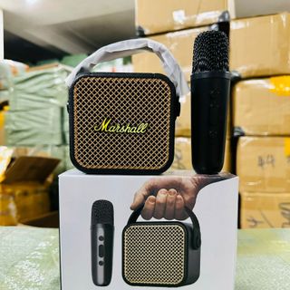 Loa Hát Kèm Mic Marshall M17 rep 1:1 Bao gồm 1 Loa mini và 1 mic hát không dây