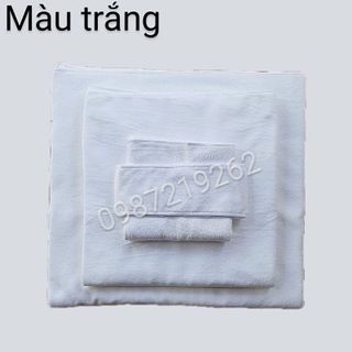 Bộ Khăn Spa HANOITEX Chất Microfiber Cao Cấp Dày Dặn, Siêu bền, Siêu Thấm Hút