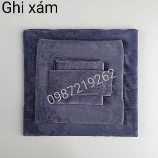 Bộ Khăn Spa HANOITEX Chất Microfiber Cao Cấp Dày Dặn, Siêu bền, Siêu Thấm Hút