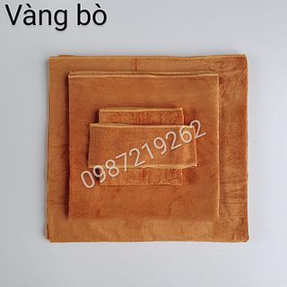 Bộ Khăn Spa HANOITEX Chất Microfiber Cao Cấp Dày Dặn, Siêu bền, Siêu Thấm Hút