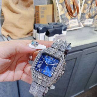 ĐỒNG HỒ NAM TRUNG CẤP CATI VUÔNG FULL HỘT 4