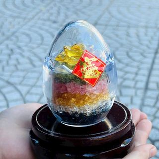 Trứng đá ngũ sắc ban thần tài