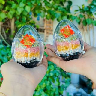 Trứng đá ngũ sắc ban thần tài