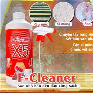 Nước Tẩy Trắng Vệ Sinh Sàn Nhà Dạng Xịt F-Cleaner X5 650ml Làm Sạch Bề Mặt Sàn Đá Hóa, Đường Chỉ Gạch giá sỉ