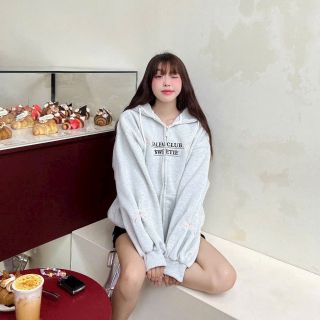 Áo khoác Hoodie zip nỉ thêu Nơ 2 CÁNH TAY SWEETIE CỰC DỄ THƯƠNG nón to có túi trong form rộng unisex