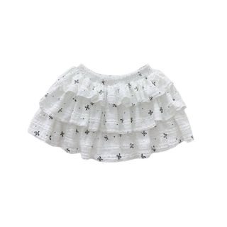 CHÂN VÁY XÒE 3 TẦNG IN NƠ chất Thun Ren có lót quần freesize dưới 55kg