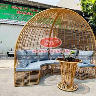 Mái vòm bãi biển giường trang trí ghế hồ bơi