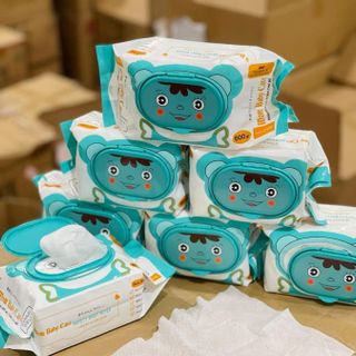 Thùng 30 gói Khăn ướt Baby Wipes loại 600/650gram khăn bi không mùi dày/mỏng